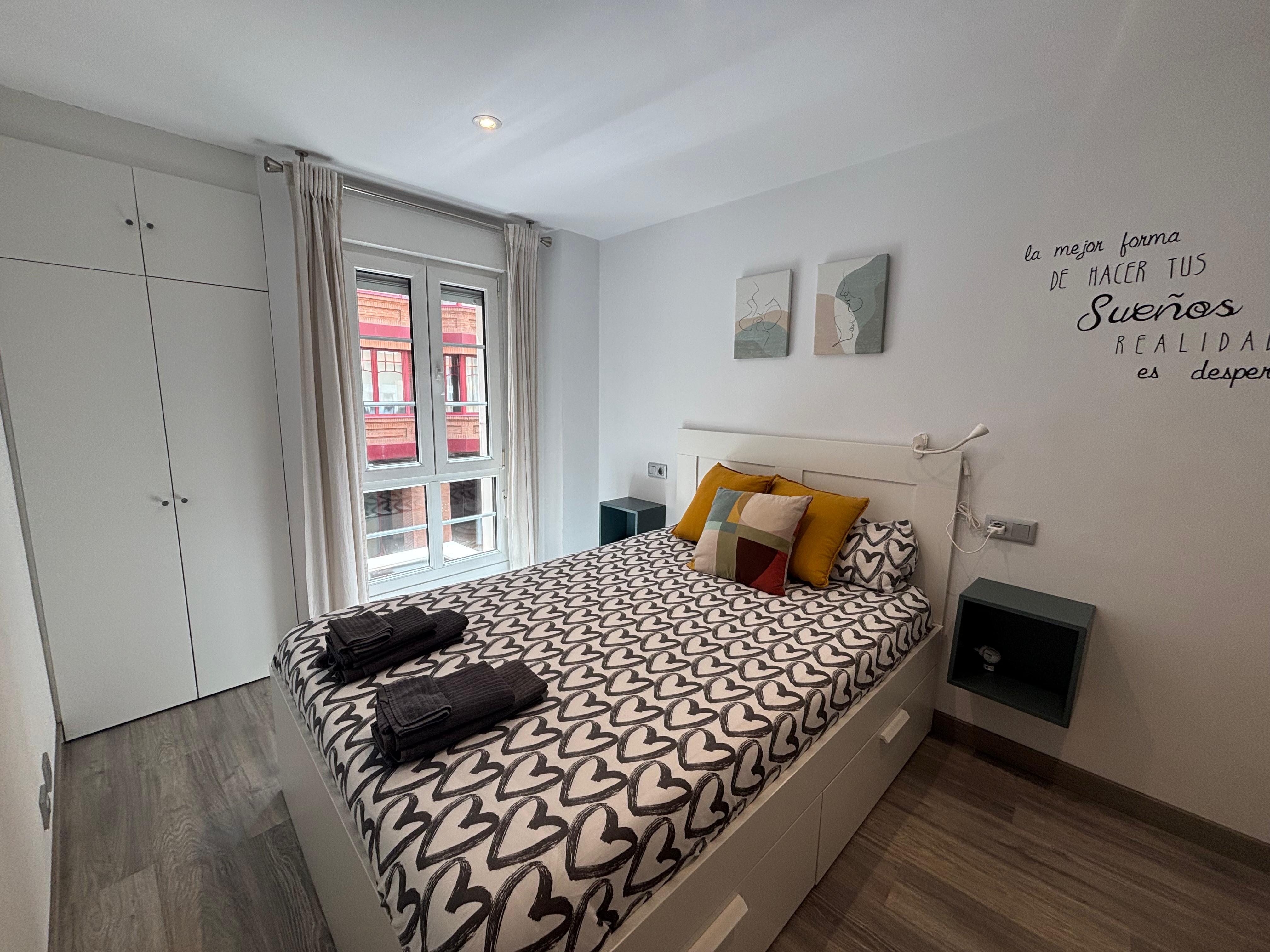 Main bedroom with a double bed